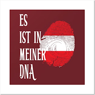 Flag of Austria in fingerprint Posters and Art